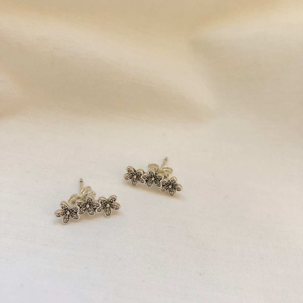 Dainty Sterling Pandora Earring/Ring Set